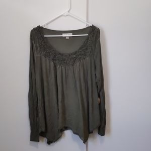 Knox Rose green long sleeve shirt